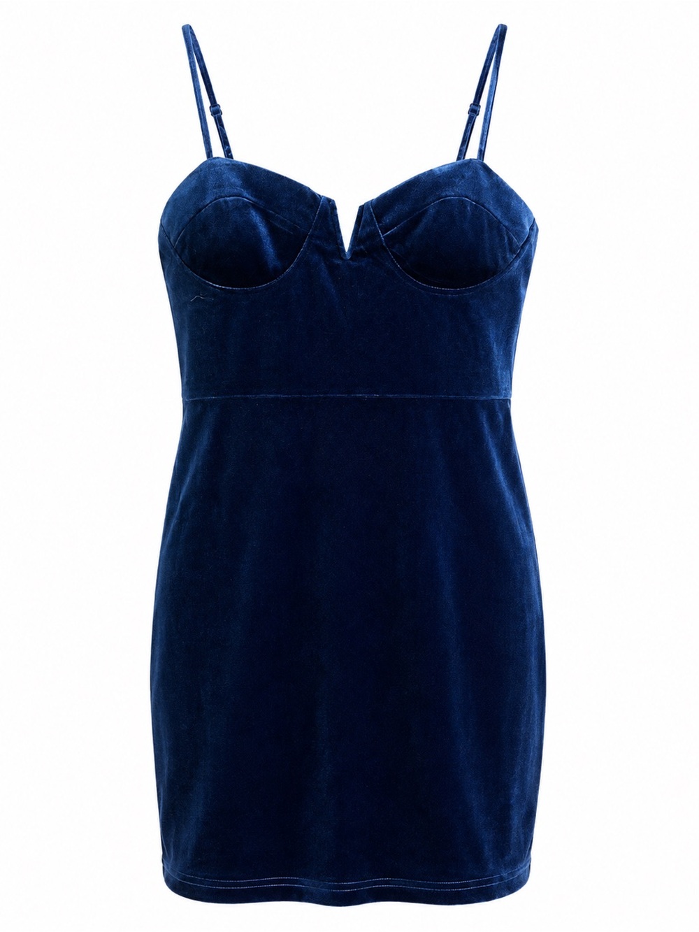 Lulus Josy Navy Blue Velvet Bodycon Mini Dress - L